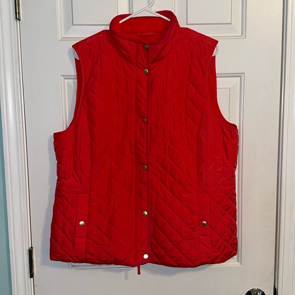 Dark Coral Talbots Vest size XL